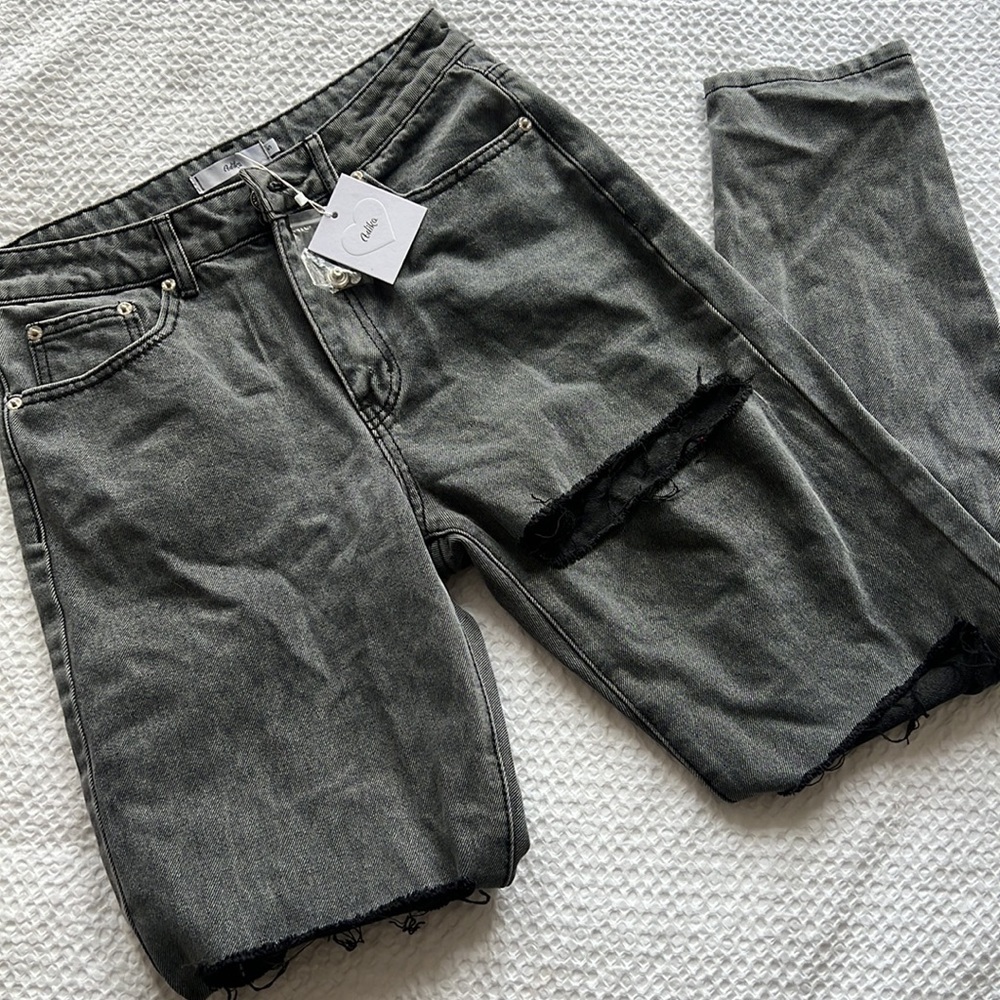 Adika Black Ripped Jeans NWT